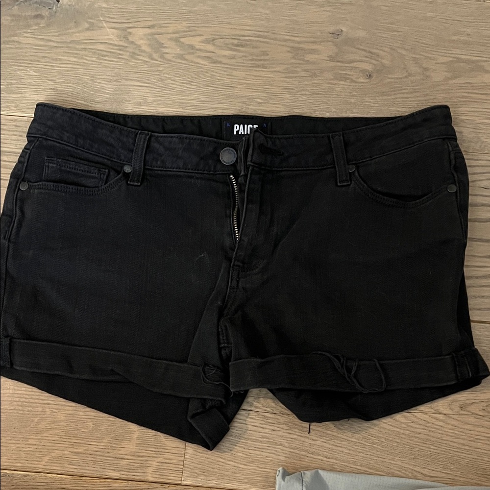 PAIGE Women's Dark Denim Jean Shorts